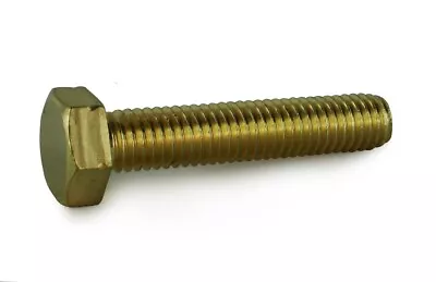  Brass Hex Set Screws / Fully Threaded Bolts M5 M6 M10 M12 10mm 25mm 30mm 40mm • £1.99