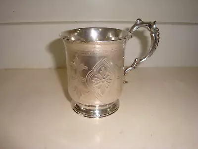 Sterling Silver Christening Mug Cup Hilliard & Thomason Birmingham Antique 1883 • $165