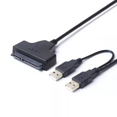 New USB 2.0 To SATA Serial ATA Adapter Cable For 2.5  HDD SSD Laptop Hard Dri' H • $6.13