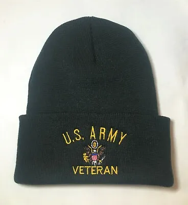 U.S. United States Army Veteran Beanie W/ Cuff - Black • $18.99