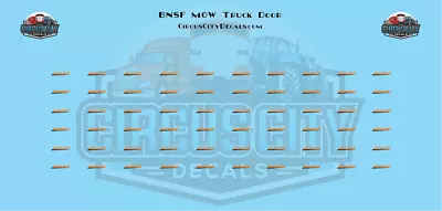 BNSF MOW Truck Door Decals S 1:64 Scale • $10.99