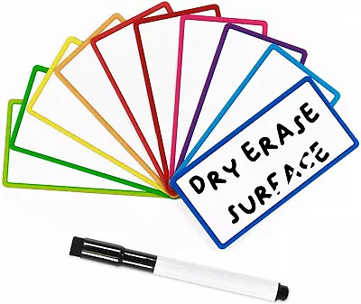 £9.95 • Buy Magnetic Labels And Dry Wipe Pen, Mini Dry Erase Magnets For Notes And Reminders