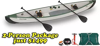 Sea Eagle Inflatable Travel Canoe 16ft 2-Person Package - FREE S&H 3 Yr Warrant • $1499