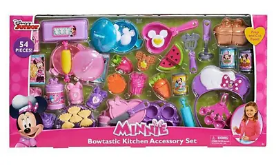 Disney's Minnie Mouse Bowtastic Kitchen Accessory Set 54 Pieces - Brown Box Mail • $24