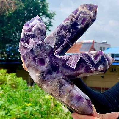 2.53LB Natural Dream Amethyst Crystal Column Magic Wand Obelisk Point Healing • $258