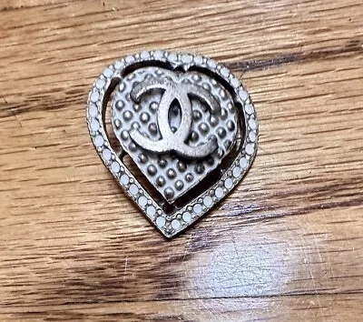 CHANEL 100% Authentic Vintage Heart CC Gold Logo Button/Pendant - NEW/RARE (1) • $78