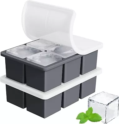 2pcs Ice Maker Large Cube Square Tray Molds Whiskey Ball Cocktails Silicone Big • $18.99