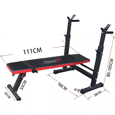 Fitness Pro Multi Station Weight Bench Press Equipment Incline With Pull Up Bars • $59