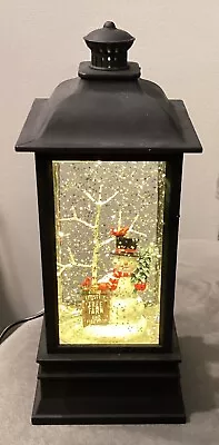 Christmas 8.5” Frosty’s Tree Farm Musical Lighted Lantern Works • $35