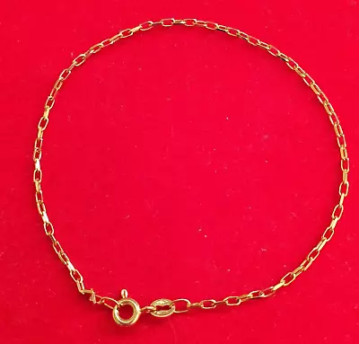 NEW Solid 9ct Yellow Gold Fine Belcher Bracelet Hallmarked 375 Made In Italy • $119