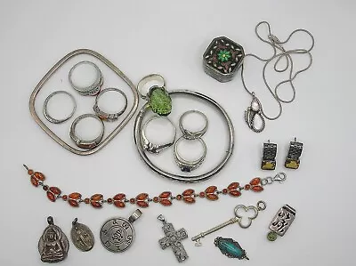 Large Lot Of Vintage Sterling Silver Jewelry - 139.2 Grams - New Arrivals • $419.65