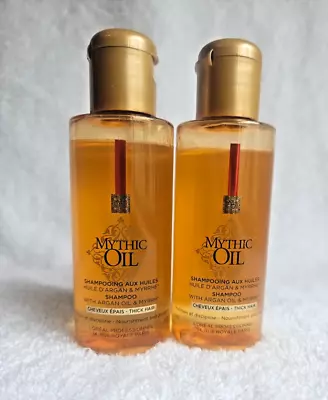 L'Oreal Mythic Oil Shampoo Travel 2.5 OZ THICK HAIR Travel Sizeset Of 2 • $13.29