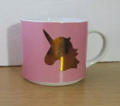 Unicorn Coffee Cup Mug Pink & Gold Clay Art • $20