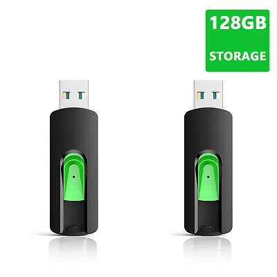 2PK 128GB Flash Drive USB 2.0 Thumb Drive Memory Stick Zip Drive For Music Store • $19.99