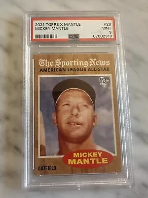 2021 Topps X Mantle #MM28 Mickey Mantle 1961 Topps All Star PSA 9 MINT • $0.99