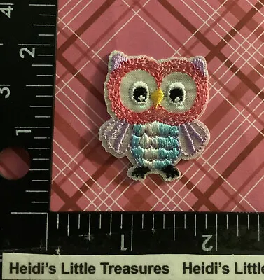 $2.97 • Buy Pastel Colored Owl Pink Blue Purple Iron-on Patch