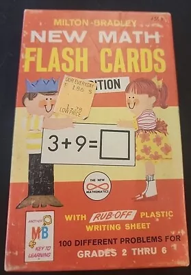 Vintage Milton Bradley Flash Cards New Math Addition 1965 • $9.88