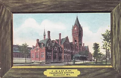 Wisconsin Milwaukee C. M. & ST. P. RY. Passenger Station; VG; Pre-1915 • $4.70