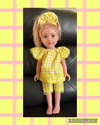 Lemon Gingham Pjs For Chad Valley 18 Inch Design A Friend Doll Our Generation  • £6.99