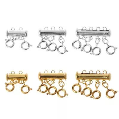 Practical Jewelry Connectors Multiple Layered Necklace Tube Lock Lobster Clasp • £2.99