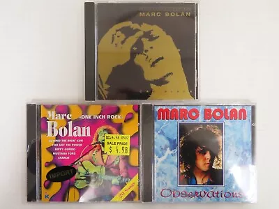 Lot Of 3 Mark Bolan Music Cds - T-rex Cat Black One Inch Rock Observations • $22.50