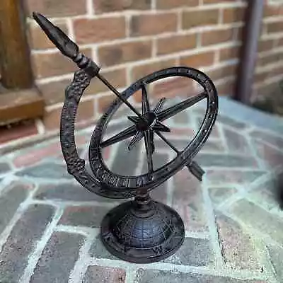 Cast Iron Vintage Armillary Garden Sundial Table Top • £22.99