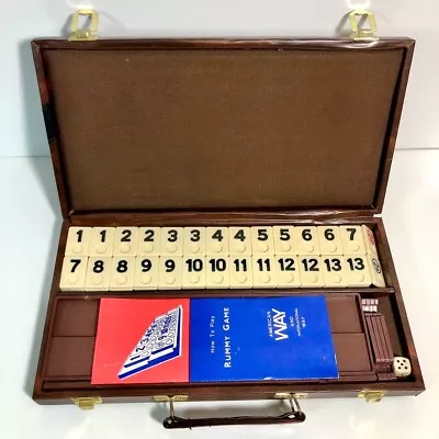 Vintage 1970s Rummy-O Rummikub Game In Faux Leather Portable Carrying Case • $39.99