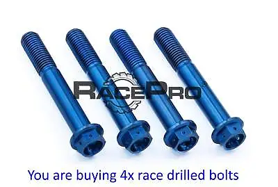 4x Kawasaki Titanium Brake Caliper Bolts ZX6R 636 B1-B2 Ninja (2003-2004) - 7... • £39.99