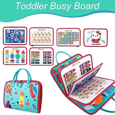 Toddler Busy Board Intelligence Learning Toys Sensory Montessori Board Kids Toy • $24.49