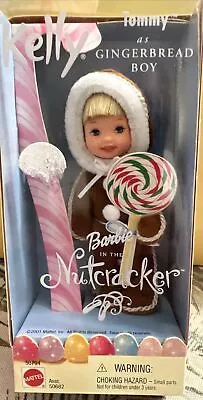 Vintage Barbie Kelly Doll Nutcracker Tommy Gingerbread Boy Mattel Sugarplum 2001 • $24.99