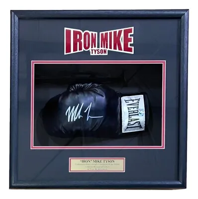 Mike Tyson Signed Left Black Hand Everlast Boxing Glove Shadowbox JSA ITP • $399.99