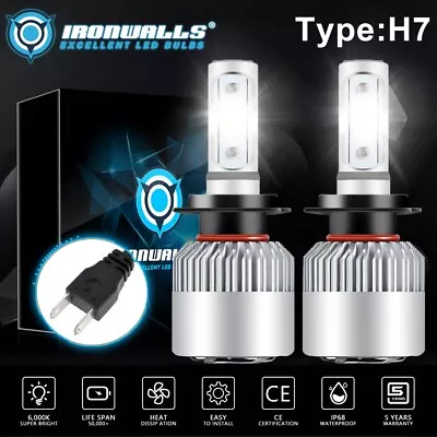2X H7 LED Headlight Low Beam Bulbs 6000K White For Holden Commodore VE 2006-2013 • $31.99