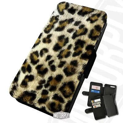 £9.75 • Buy Printed Faux Leather Flip Phone Case For IPhone - Leopard Fur(Not Actual Fur)
