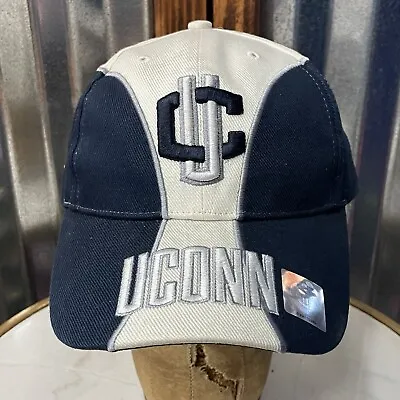 UCONN HUSKIES ~ Embroidered Multi-Color TWIN ENTERPRISE Adjustable Hat ~ NWT • $14.99