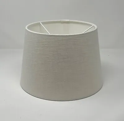 Lampshade Off White Cream Textured 100% Linen Tapered Empire Light Shade  • £47.50