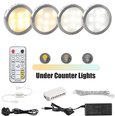 Under Counter Lights Kitchen Colour Changing Puck Lights With Remote Control • £49.19