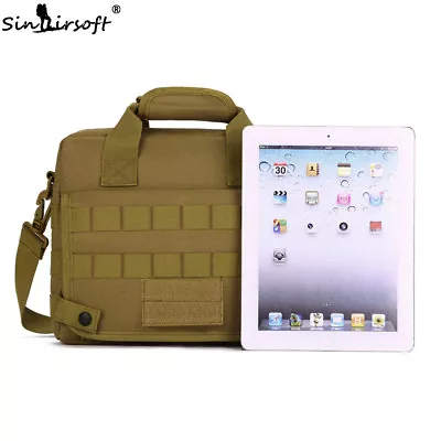 Men Laptop Shoulder Bag CrossBody Messenger Tactical Tote Handbag Briefcase Belt • $43.99