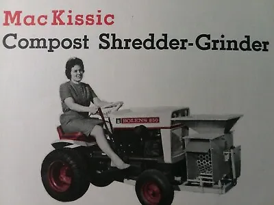 MacKissic Mighty Mac Shredder & Sprayer Bolens Tractor Implement Sales Brochure • $46.99