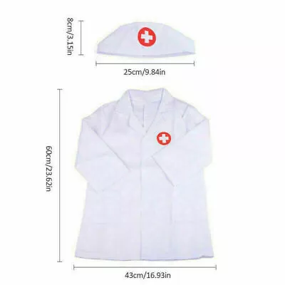 Doctor Lab Coat Role Play Costume Pretend Play Jacket For Kids Girls Dress Up • $9.99