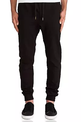 ZANEROBE Men's Black Neoprene Flight Jogger Pants Size 34 NWD • $33.16