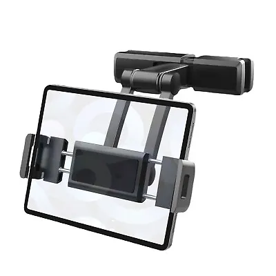 Tablet Headrest Holder Mount For Car Seat Fits IPads And Phones 11.2-20cm Wide • £10