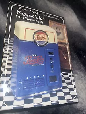 Pepsi-Cola Coin Sorter & Bank Nostalgic Look Mini Vending Machine #2052 • $15