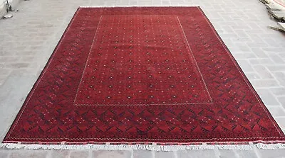 6'6 X 9'10 Hand Knotted Afghan Tribal Turkmen Bashiri Area Rug 7x10 Persian Rug • $649