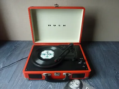 Bush Classic M41 Portable Turntable Vinyl Record Player Retro Red 4533& 78 6W • £34.95