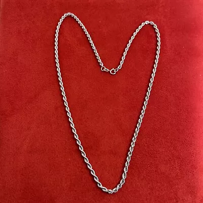 9ct White Gold 18”inch Rope Chain 2.6gms • £40