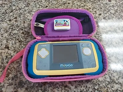 VTech MobiGo Handheld Touch Learning System  Console With Case-Tested 1 Games • $17.99