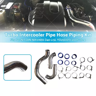 Turbo Intercooler Piping Kit Pipe Hose For Nissan D40 Navara 2.5l Yd25ddti 05-14 • $183.13