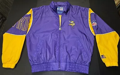 Vintage 90s Minnesota Vikings Starter Large Football Jacket • $110