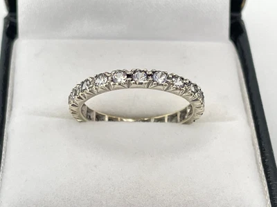 £110 • Buy Vintage 9ct White Gold Spinel Full Eternity Ring. Goldmine Jewellers.