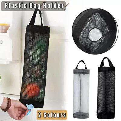 Hanging Holder Tash Mesh Storage Organizer Garbage Bags Plastic Bag Dispenser AU • $7.37